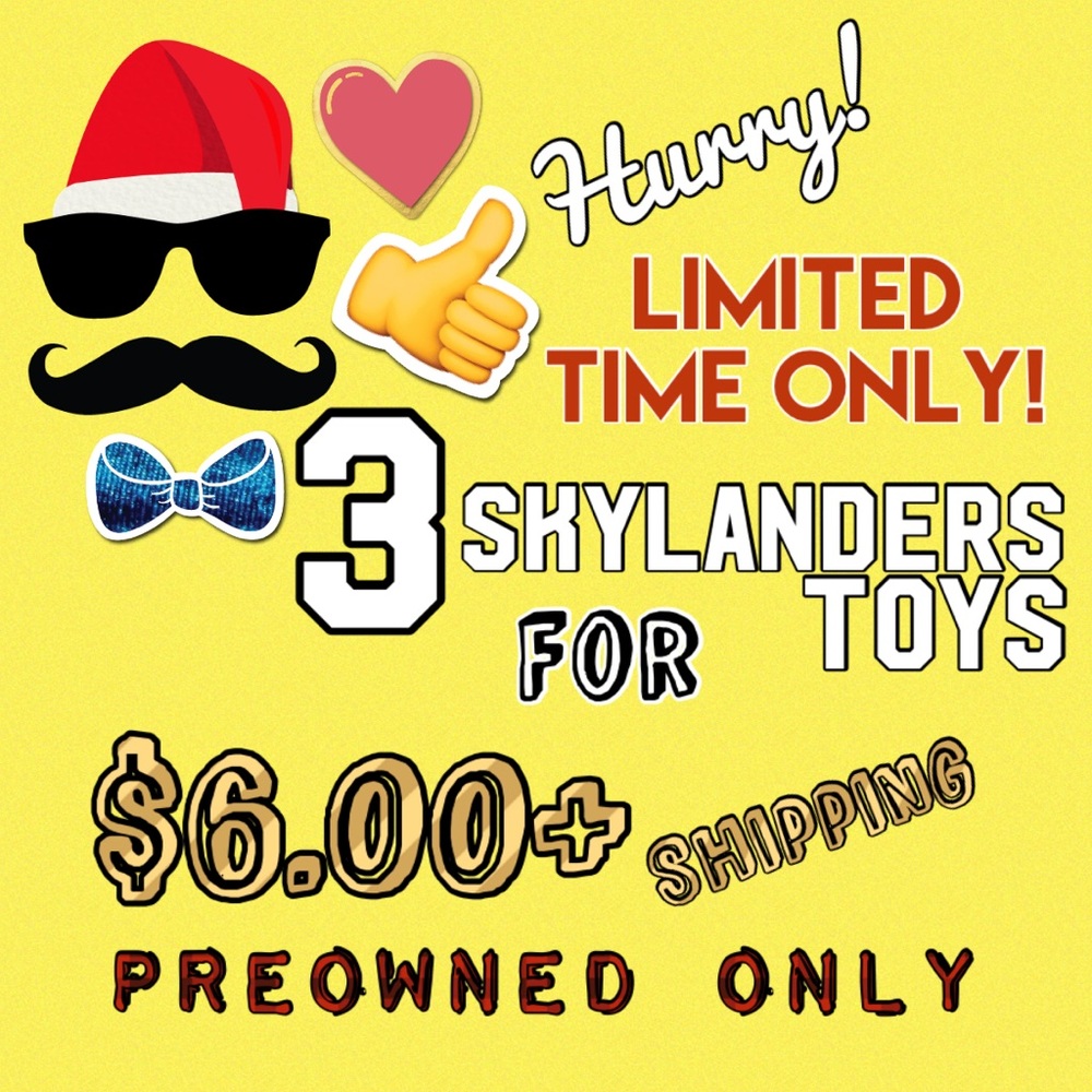 🚨 Limited Time! 3for$6 Skylanders Toys